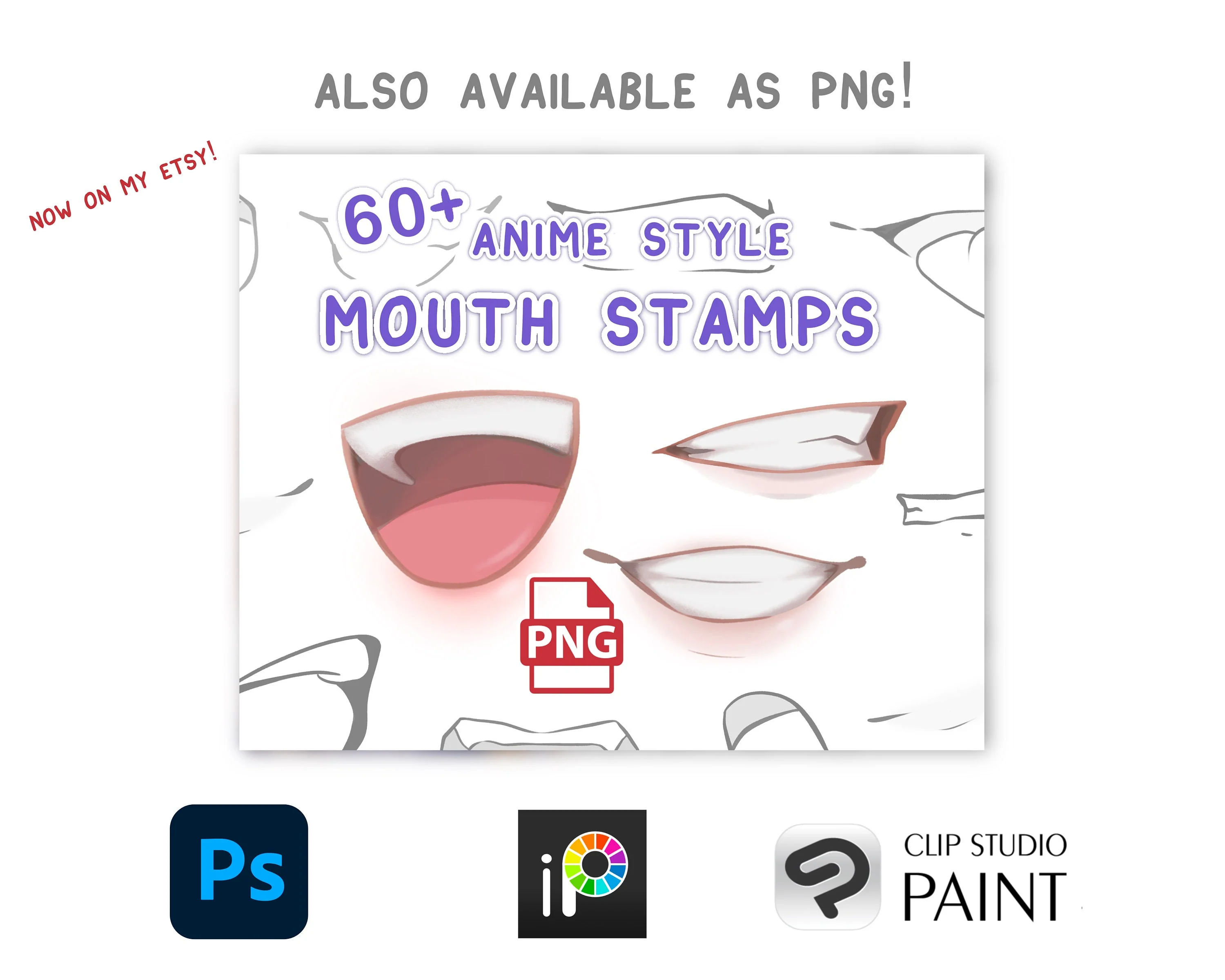 Anime Style Mouth Stamp Brush Set - Image 5