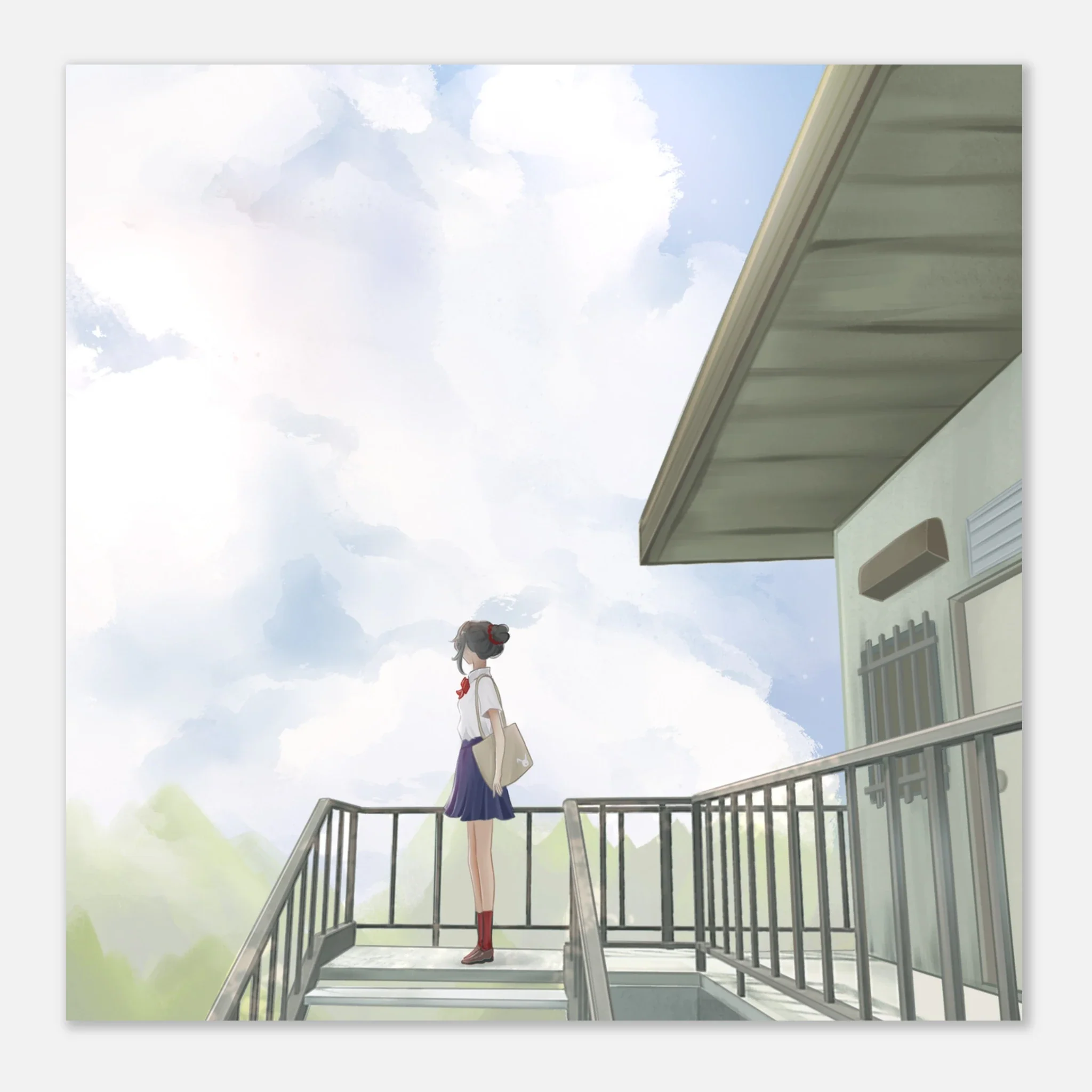 Cloudy School Day Poster - Image 2
