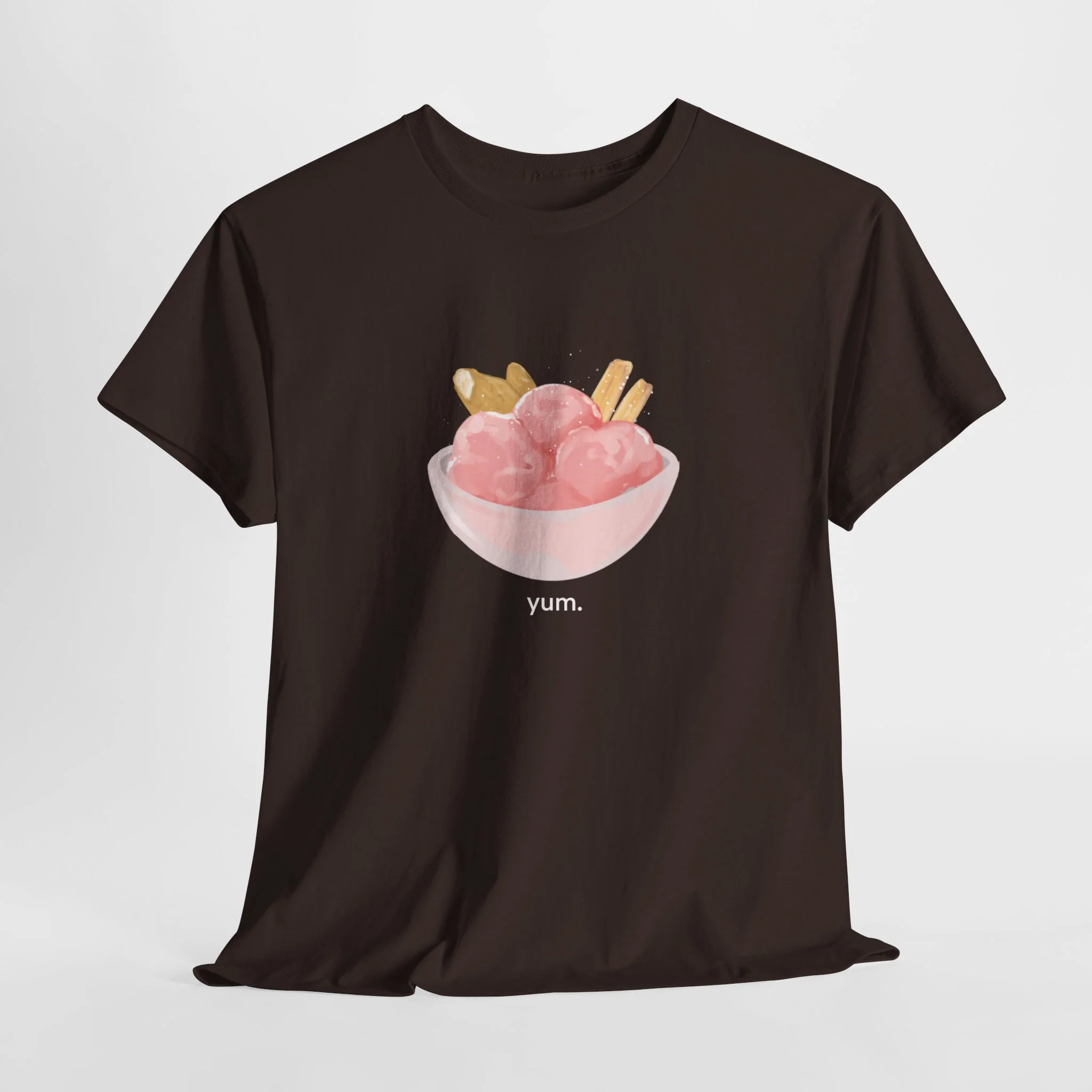 strawberry ice cream n fish n chips tshirt - Image 6